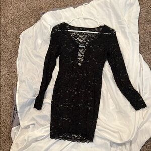 Elegant Black Lace Dress